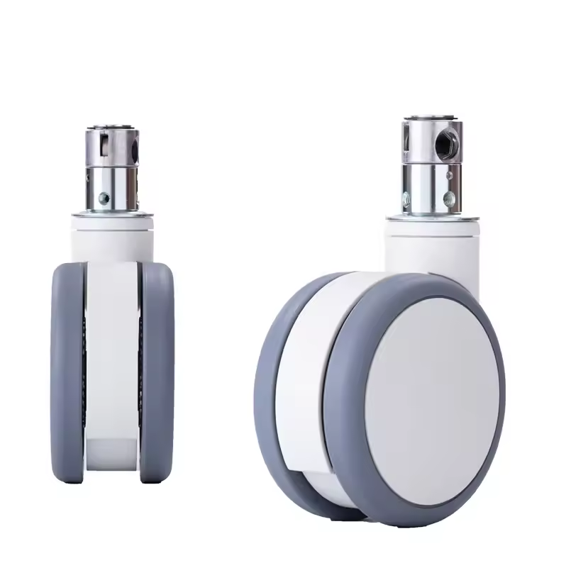 tpu central locking medical casters