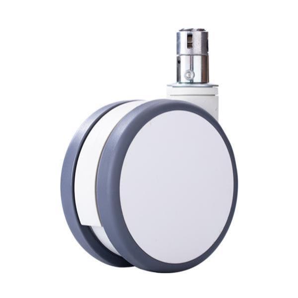 tpu central locking medical casters short stem