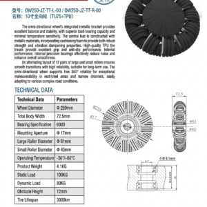 10inch-omni-wheels-with-bearings specifications