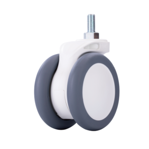 100mm Medical-Grade Dual-Wheel Swivel Caster