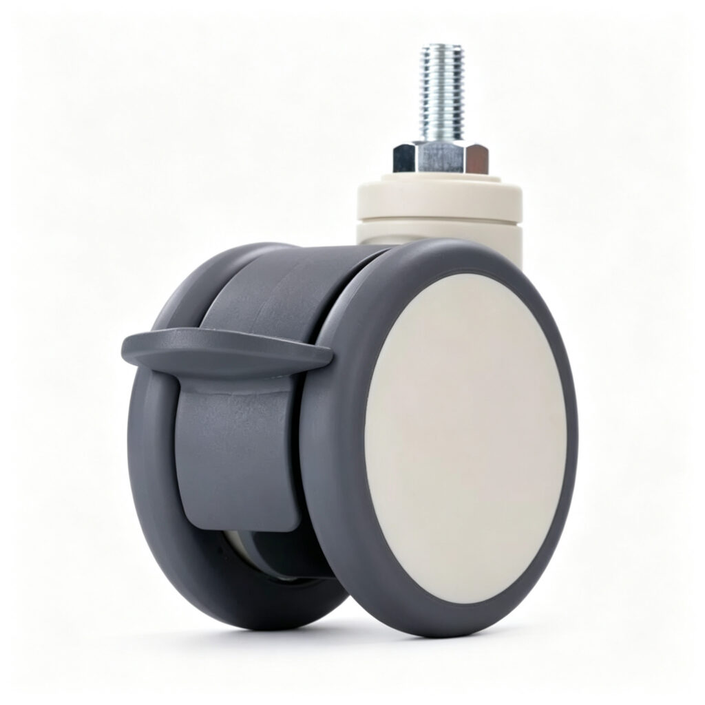 120mm-medical-twin-wheel-caster-threaded-stem