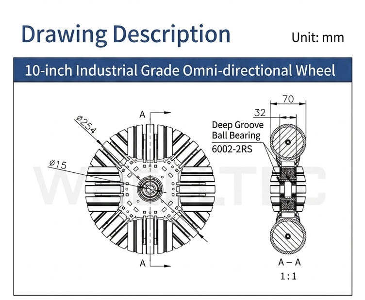Omniwheelpro-10-inch-omni-wheel-drawing