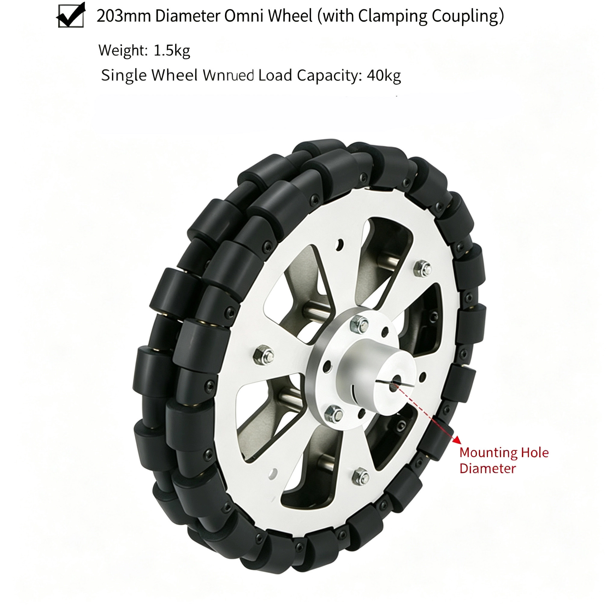A-Series Omni Wheels 60-203mm for Educational Robots
