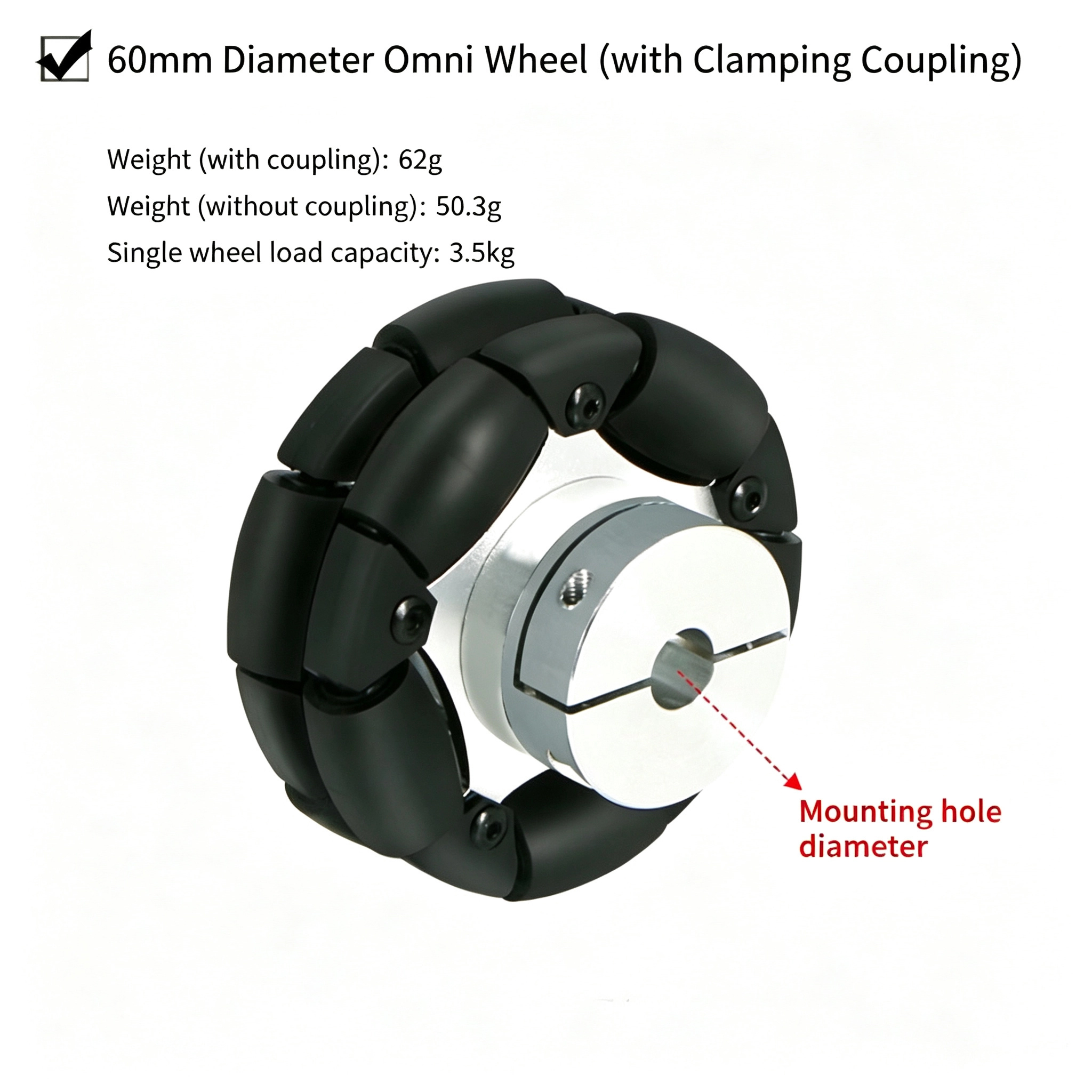 A-Series Omni Wheels 60-203mm for Educational Robots